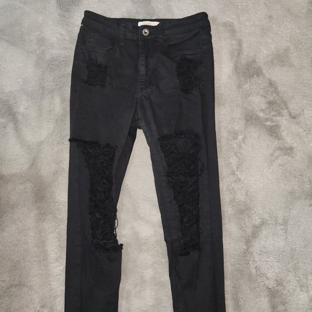 NOUVEAU HIGH WAISTED FLARE JEANS Size 5- Black - Picture 5 of 7